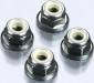 M4 Locknuts (Alum/Flanged/Serrated) (4)