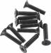 M3X14mm Flat Head Screws Black 10pcs