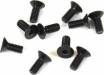 M4X10mm Flat Head Screws - Black 10pc