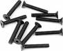 M4x25mm Flat Head Screws (Black) (10)