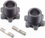 Wheel Hubs Aluminum Lightened Gun Metal Ano w/Pins 2pcs EB4