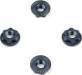 Wheel Nuts 7mm M4 Serrated Gun Metal Anod (4)