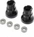 Rear Axle Mount Set 3 Deg Al Blk LMT TTLMT