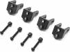 Upper Shock Mount Aluminum Black (4) Mini LMT