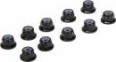 M3 Flanged Alum Lock Nuts Black (10)