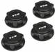 Covered 17mm Wheel Nuts Alum Black 8/T 2.0