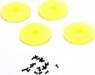 Wheel Disk Fl Yellow w/Screws (4) 22SCT/2.0