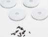 Wheel Disk White w/Screws (4) 22SCT/2.0