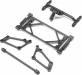 Front Wing Mount Set Black 22S Sprint