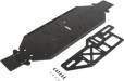 Chassis w/Brace Plate 4mm Black DBXL-E