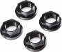 17mm Flanged Wheel Nut Black (4) Super Rock Rey