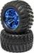 Wheel & Tire Mounted Blue Chrome (2) Tenacity T