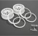 Wheel And Beadlock Ring Set White (2) 5ive-R