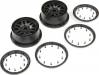 Wheel & Beadlock Set Black (2) 5Ive-T 2.0