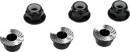 4mm Aluminum Serrated Lock Nuts Black (6)