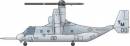 1/350 MV22 Osprey V/STOL Tilrotor Aircraft Set for Warships (3/Bx