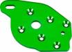 Plate Motor 6061-T6 Aluminum (Green-Anodized)