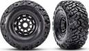 Tires & Wheels Assembled Glued Left (1) Right (1) Black Wheel