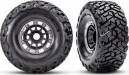 Tires & Wheels Assembled Glued Left (1) Right (1) Black Satin
