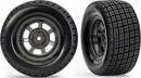 Dirt Oval Gray Rear Wheels w/Hoosier Tires (2)
