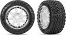 Tires &W Assembled (White-Chrome/Dual Profile/Rear) (2)