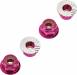 Nuts Flanged Nylon Locking Alum 4mm Pink (4)