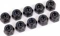 Nuts 4mm Nylon Locking Black (10)