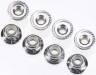 4mm (M4) Nylon Locking Wheel Nuts Serrated Flanged