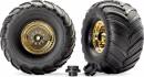 Monster Truck Gold Wheels & Terra Groove Tires (2)
