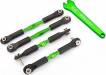 Aluminum Turnbuckle Camber Link Set (Green) (4)