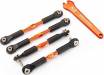 Aluminum Turnbuckle Camber Link Set (Orange) (4)