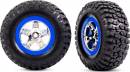 Tires & Wheels Assembled Glued SCT Chrome Blue Beadlock Front (2)