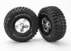 Chrome Blk Beadlock w/Tire (2) Slh 2WD R 4WD Fr/Re