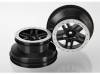 SCT Split-Spoke Blk Wheel (2) 2WD Re 4WD Fr/Re