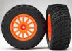 Wheel Org & Gravel Pattern Tires (2) 1/10 Rally