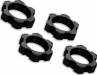 Wheel Nuts Splined 17mm Serrated (Black-Anodized) (4)