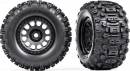 Tires & Wheels Assembled Glued XRT Race Black Wheels