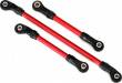 Steering Link 5X117mm (1) Assembled w/Balls for TRX8140R Red
