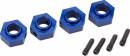 Wheel Hubs 12mm Hex 6061-T6 Alum Blue (4)