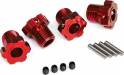 Wheel Hubs Splined 17mm Red-Anodized (4)/4x5 GS (4)