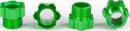 Stub Axle Nut Aluminum (Green-Anodized) (4)