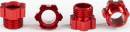 Stub Axle Nut Aluminum (Red-Anodized) (4)