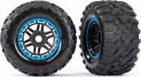 Tires & Wheels Assembled Glued Black/Blue Maxx MT-Tires (2)