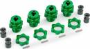 Wheel Hubs Splined 17mm Short (Green) (For #9080)