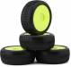 101 1/8 Buggy Pre-Glued Tire Set (Yellow) (4) (Hard)