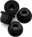 Aluminum 4mm Serrated Wheel Nuts (4) (Black)