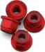 Aluminum 4mm Serrated Wheel Nuts (4) (Red)
