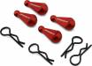 1/10 Body Clips with Aluminum Pull Handles (Red) (4)