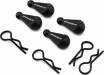 1/10 Body Clips w/Aluminum Pull Handles (Black) (4)