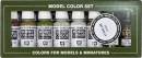 Model Color Paint Set - Buildings and Set Walls 8pc